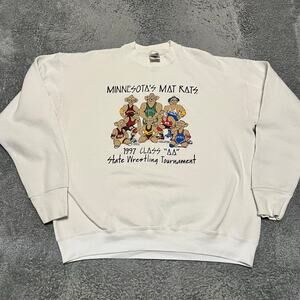 Minnesota Mat Rats Sweatshirt Mens XL Class AA 1997 State Wrestling Tournament